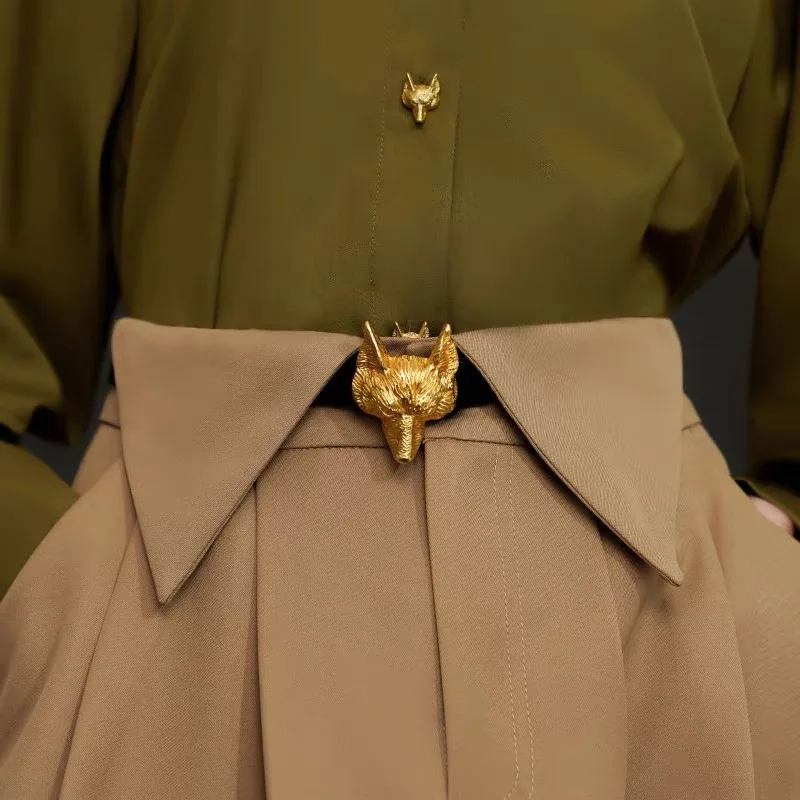 Women Fox Head Alloy Buckled Free Collocation Genuine Leather Belt
Women Fox Head Alloy Buckled Free Collocation Genuine Leather Belt