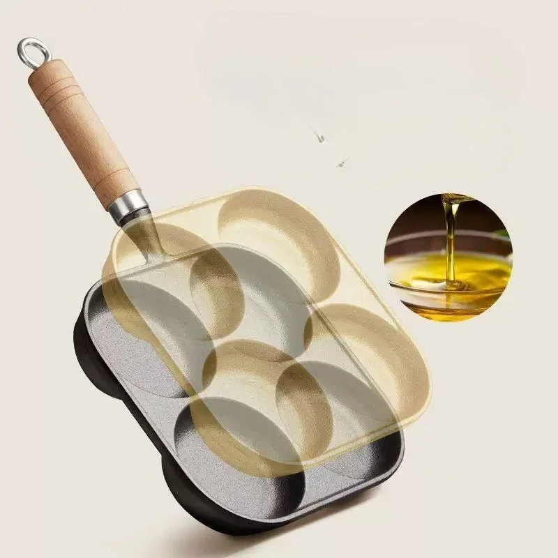 CL omelette pan cast iron heightened and four-hole egg burger mold easy to stick pan breakfast pancakes
CL omelette pan cast iron heightened and four-hole egg burger mold easy to stick pan breakfast pancakes