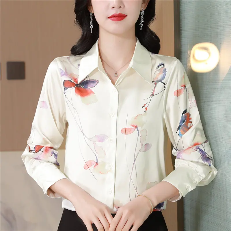 2025 Spring Autumn Blouses Fashion Korean Print Women Shirt Loose Long Sleeve Polo Neck Women Tops New Elegant Women's Clothing
2025 Spring Autumn Blouses Fashion Korean Print Women Shirt Loose Long Sleeve Polo Neck Women Tops New Elegant Women's Clothing