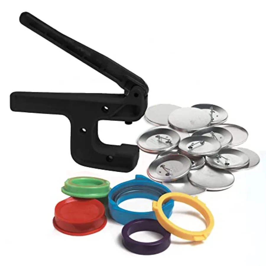 100M 2 1/4" Button Maker Deluxe Kit with Bonus Design Pack, DIY Button Making Arts and Crafts Kit for Your own Badge Pins
100M 2 1/4" Button Maker Deluxe Kit with Bonus Design Pack, DIY Button Making Arts and Crafts Kit for Your own Badge Pins