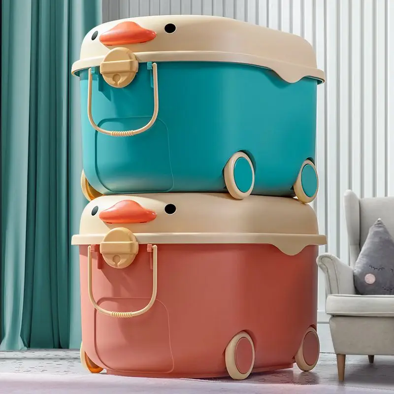 Toy storage box, large-capacity household baby snack building block storage box, cartoon duckling storage box
Toy storage box, large-capacity household baby snack building block storage box, cartoon duckling storage box