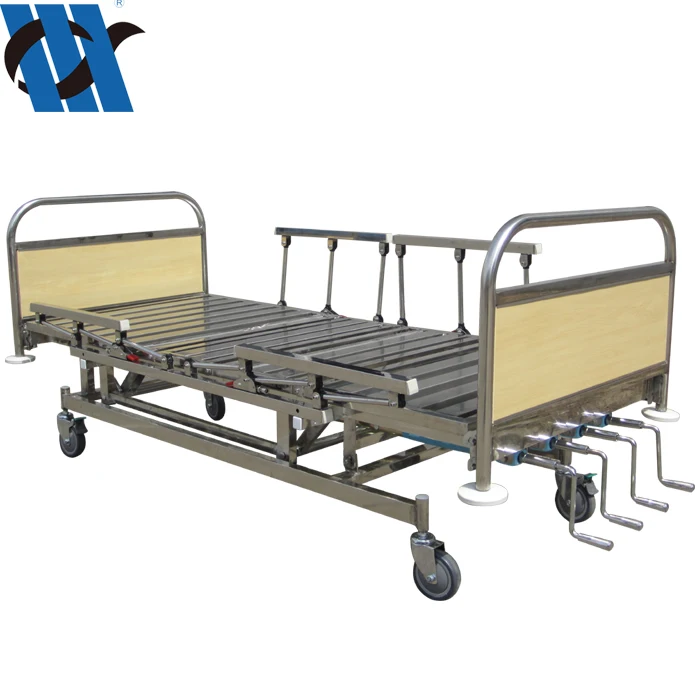 YC-T5112L Manual Hospital Bed with Full Stainless Steel Frame and 4 Part Folded Side Rail 5 Functions & 3 Years Warranty
YC-T5112L Manual Hospital Bed with Full Stainless Steel Frame and 4 Part Folded Side Rail 5 Functions & 3 Years Warranty