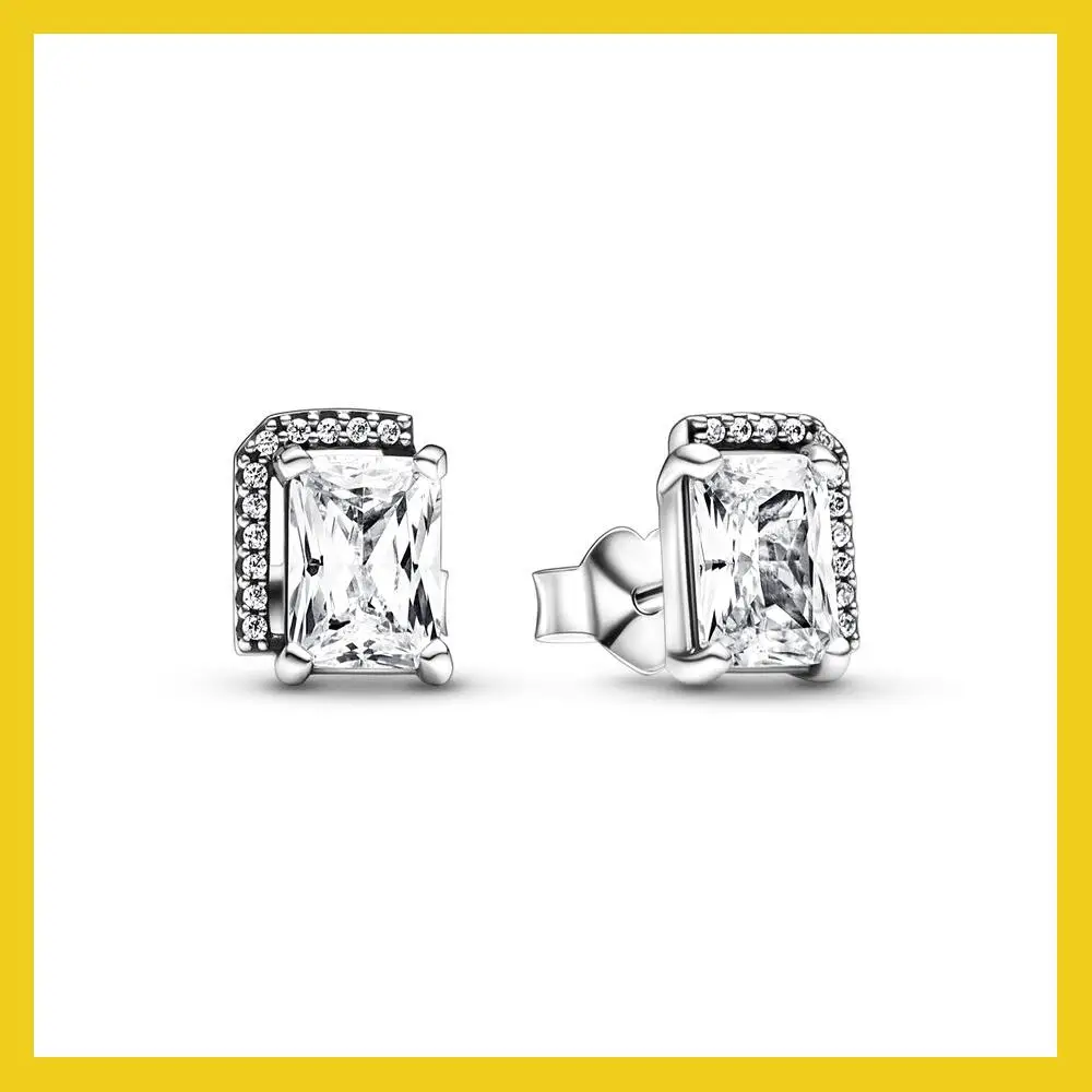 925 Silver Hoop Stud Earrings Rectangular Dazzling Halo Earrings For Women Jewelry Elegant Gifts
925 Silver Hoop Stud Earrings Rectangular Dazzling Halo Earrings For Women Jewelry Elegant Gifts