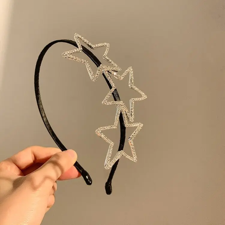 Simple Sweet Cool Popular Full Rhinestone Hollow Five Pointed Star Thin Headband Versatile Girl Hair Hoop Accessory
Simple Sweet Cool Popular Full Rhinestone Hollow Five Pointed Star Thin Headband Versatile Girl Hair Hoop Accessory