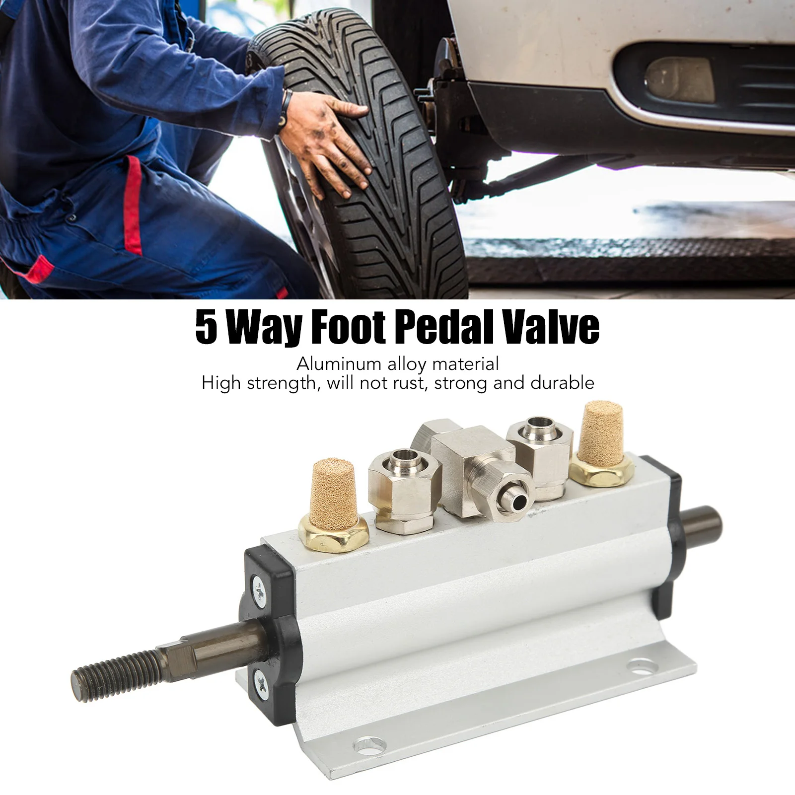 5-ходовой ножной регулирующий воздушный клапан из алюминиевого сплава, ножной педальный клапан, шиномонтажный станок, принадлежности для автомобильного шиномонтажного станка
5-ходовой ножной регулирующий воздушный клапан из алюминиевого сплава, ножной педальный клапан, шиномонтажный станок, принадлежности для автомобильного шиномонтажного станка