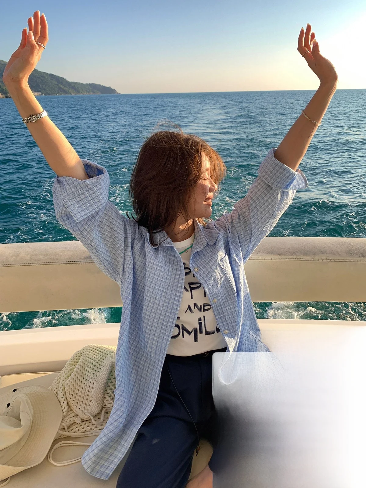 Sisilyon Island Blue Texture Cotton Shirt Women's Loose Sun Protection Outerwear Long Sleeve Button up Casual Shirt
Sisilyon Island Blue Texture Cotton Shirt Women's Loose Sun Protection Outerwear Long Sleeve Button up Casual Shirt