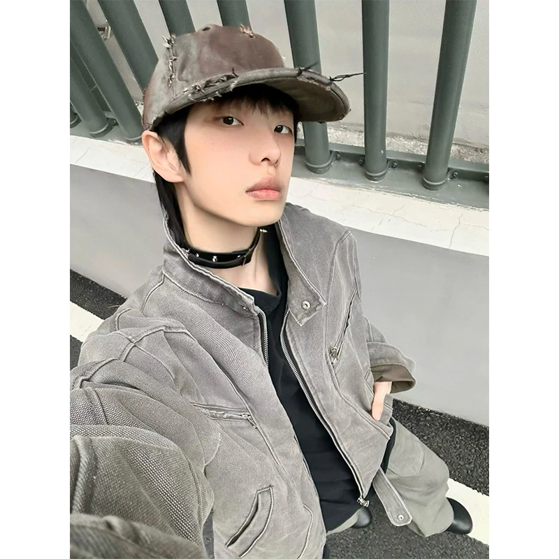 Grey Short Spring Autumn Men's Jacket Casual Workwear Style High Street Trendy Brand New 2024 Zipper Closure Long Sleeve
Grey Short Spring Autumn Men's Jacket Casual Workwear Style High Street Trendy Brand New 2024 Zipper Closure Long Sleeve