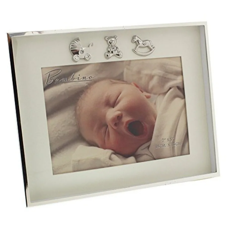 Charming and Simplistic Silver and Ivory Newborn Baby 7" x 5" Photo Frame by Happy Homewares
Charming and Simplistic Silver and Ivory Newborn Baby 7" x 5" Photo Frame by Happy Homewares