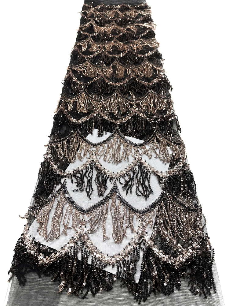 African Luxury Sequins Lace Fabric 2026 Latest Beaded Embroidery French Tulle Mesh Lace Fabric Material For Wedding Sewing
African Luxury Sequins Lace Fabric 2026 Latest Beaded Embroidery French Tulle Mesh Lace Fabric Material For Wedding Sewing