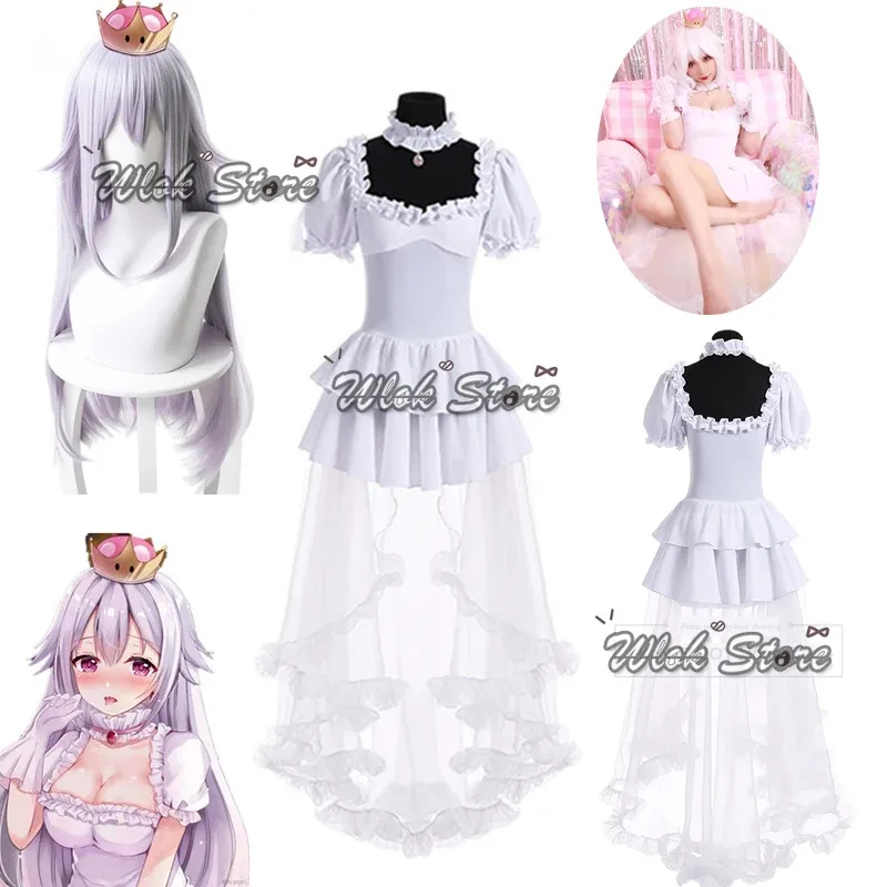 Boosette Cosplay Costume Princess Koopa White Long Dresses Crown Earrings Wigs Bowsette Cosplay Halloween Outfits Accessoires
Boosette Cosplay Costume Princess Koopa White Long Dresses Crown Earrings Wigs Bowsette Cosplay Halloween Outfits Accessoires