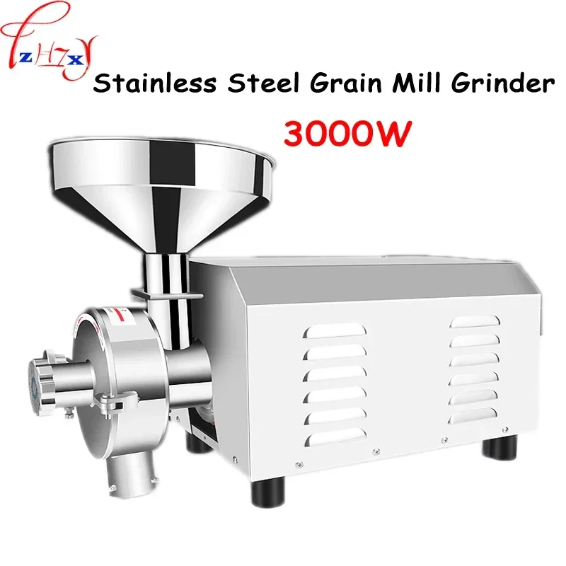 3000 Type Grain Grinding Machine 3KW Commercial Stainless Steel Grain Mill Herbal Medicine Grinder Dry Grinding Machine 220V110V
3000 Type Grain Grinding Machine 3KW Commercial Stainless Steel Grain Mill Herbal Medicine Grinder Dry Grinding Machine 220V110V
