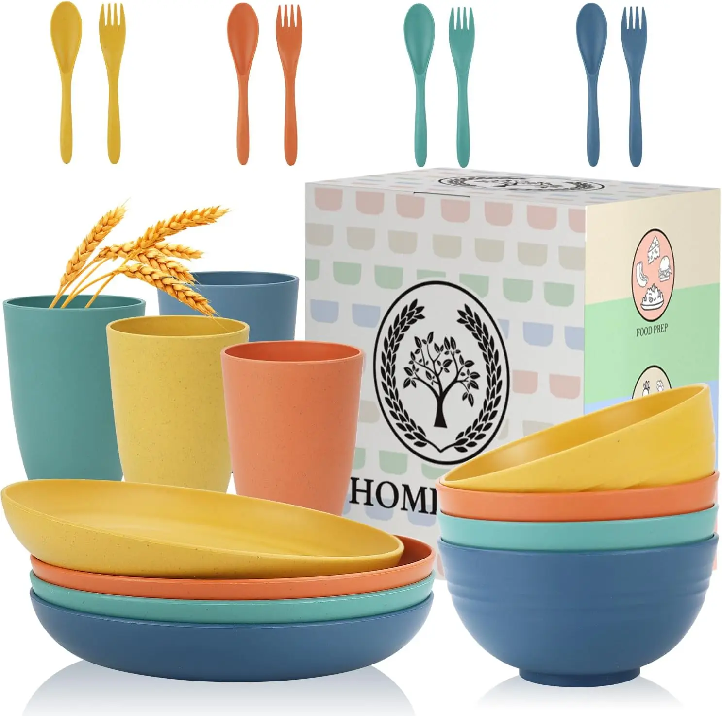 Wheat Straw Dinnerware Sets, 20pcs Dishes Dinnerware Sets Microwave and Dishwasher Safe, Lightweight Unbreakable Dish Set
Wheat Straw Dinnerware Sets, 20pcs Dishes Dinnerware Sets Microwave and Dishwasher Safe, Lightweight Unbreakable Dish Set