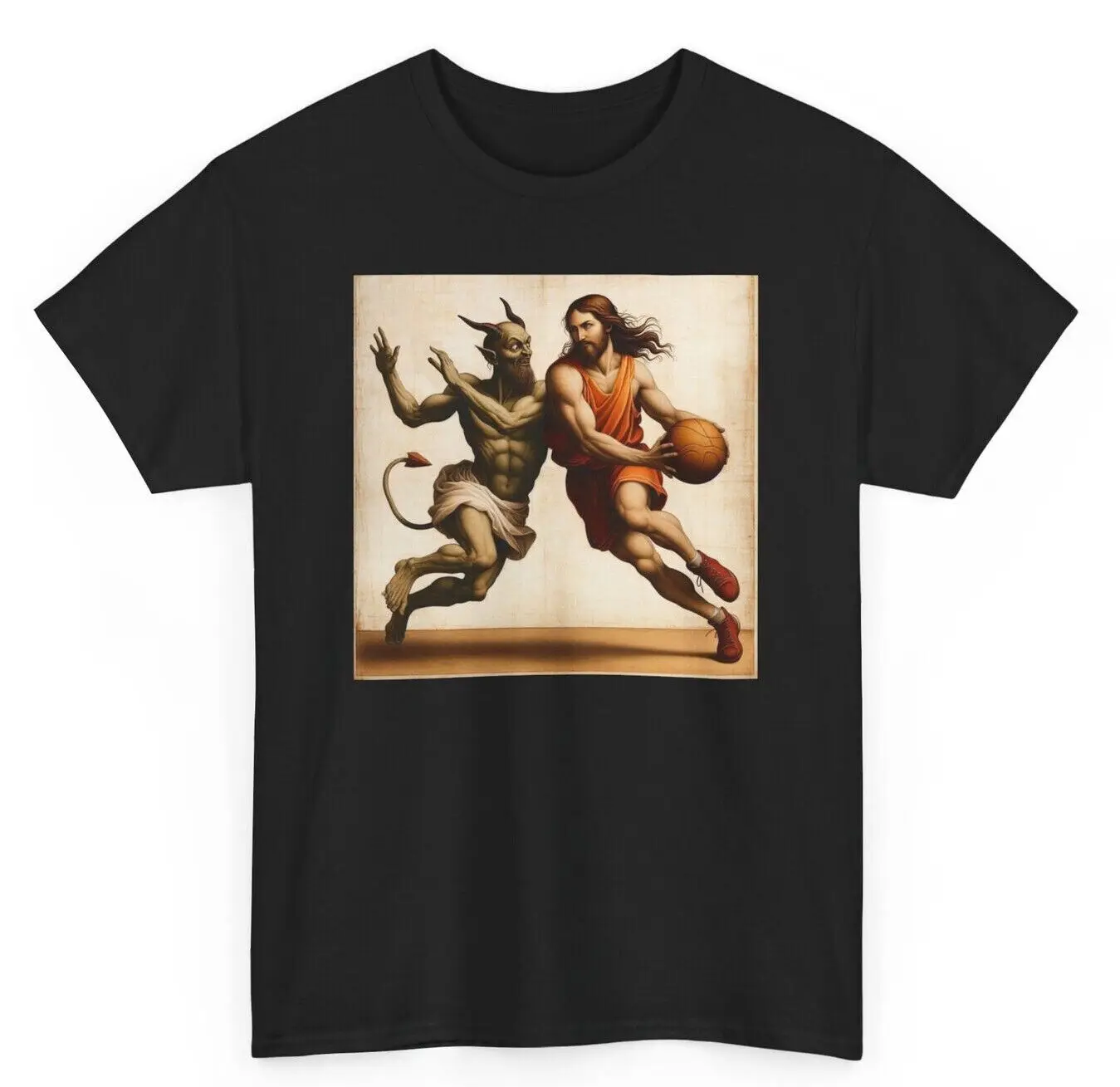 Vintage Satan Vs Jesus Christian Faith Basketball Sport T-Shirt 100% Cotton O-Neck Short Sleeve Casual Mens T-shirt Size S-3XL
Vintage Satan Vs Jesus Christian Faith Basketball Sport T-Shirt 100% Cotton O-Neck Short Sleeve Casual Mens T-shirt Size S-3XL