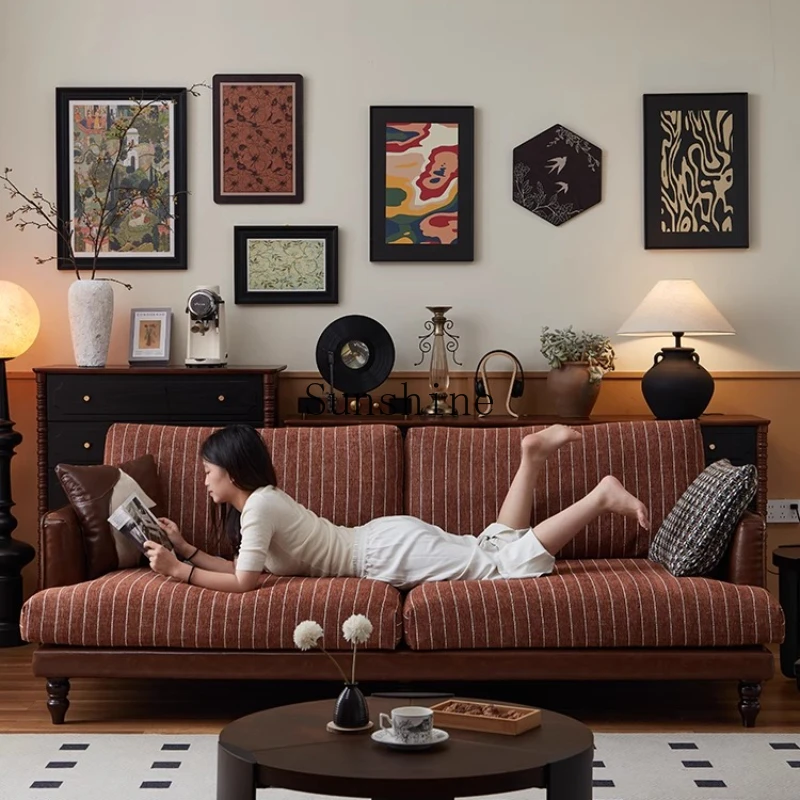 American small apartment retro fabric pastoral sofa two or three people straight row removable and washable
American small apartment retro fabric pastoral sofa two or three people straight row removable and washable