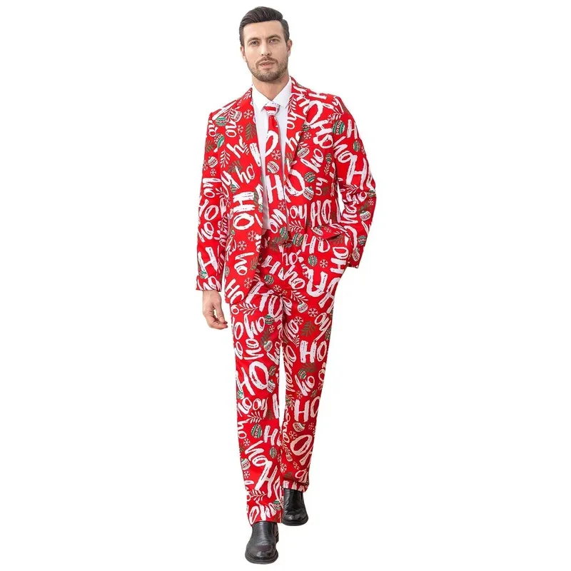 Sky02 Men Christmas Suits Xmas Suit Christmas Blazer Party Performance Costume Adults Jacket Pants with Tie88Li #
Sky02 Men Christmas Suits Xmas Suit Christmas Blazer Party Performance Costume Adults Jacket Pants with Tie88Li #