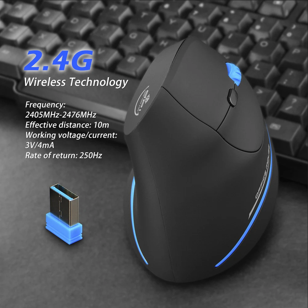 Vertical Gaming Mouse Computer Ergonomic 6 Buttons USB Receiver 3 Gears 2400DPI Wireless Vertical Mouse
Vertical Gaming Mouse Computer Ergonomic 6 Buttons USB Receiver 3 Gears 2400DPI Wireless Vertical Mouse
