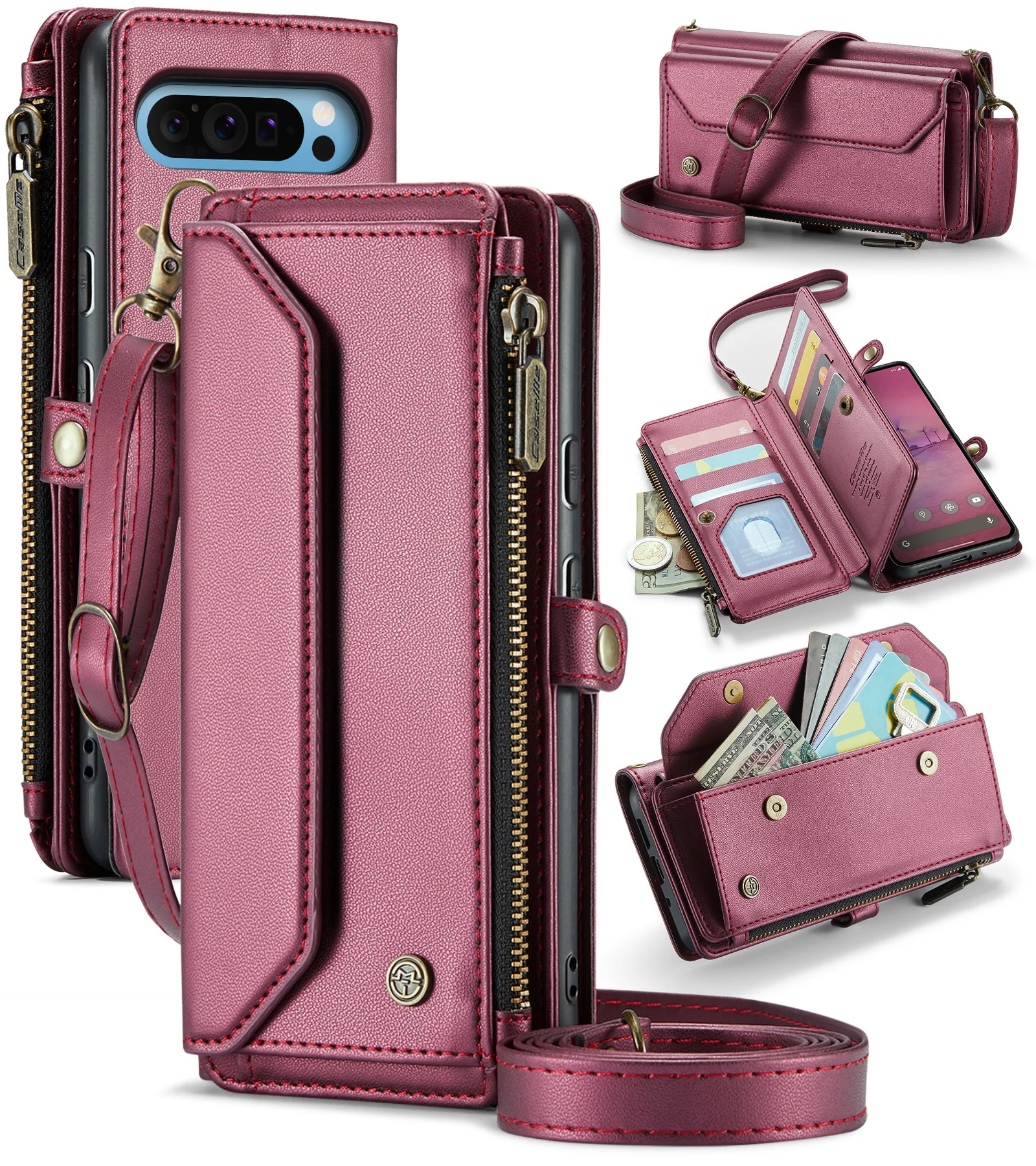 CaseMe Multi-functional Zipper Phone Case For Google Pixel 8 9 10 Pro XL 10a 9a 8a 7a shockproof leather Card Slots Wallet Cover
CaseMe Multi-functional Zipper Phone Case For Google Pixel 8 9 10 Pro XL 10a 9a 8a 7a shockproof leather Card Slots Wallet Cover