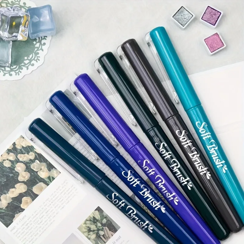 6pcs Soft Drawing Pen Set, Soft Head Beautiful Pen Small Kai Calligraphy Pen, Painting Graffiti Pen, Retro Color Painting Pen
6pcs Soft Drawing Pen Set, Soft Head Beautiful Pen Small Kai Calligraphy Pen, Painting Graffiti Pen, Retro Color Painting Pen