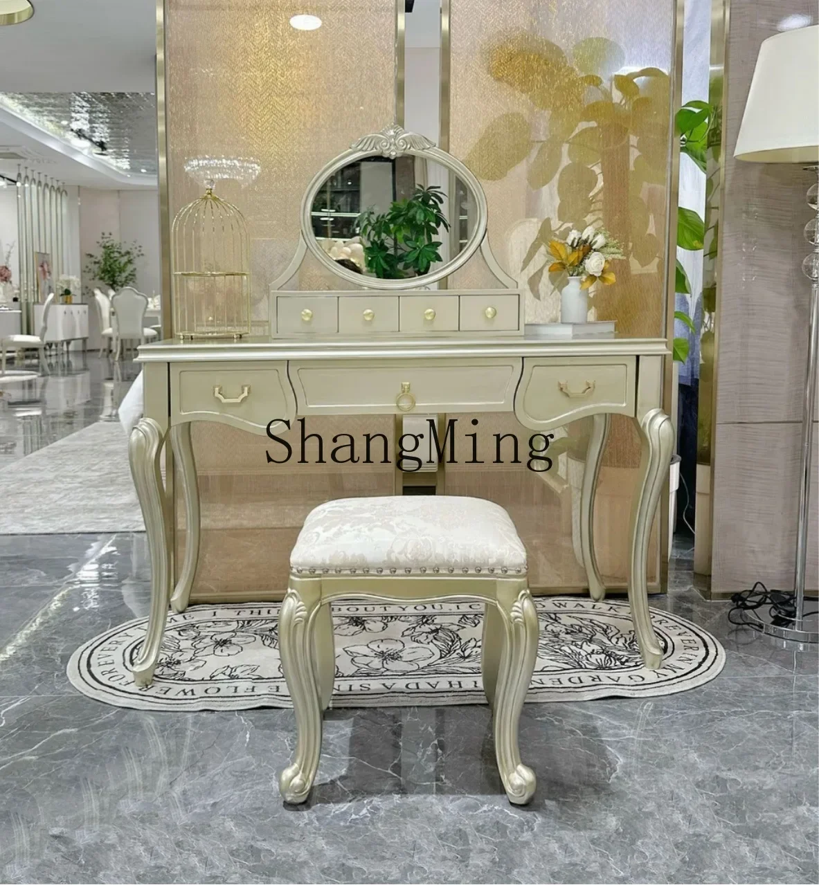 SM Delicate Premium Cream Wind Storage Cabinet Light Luxury Solid Wood Dresser Champagne Gold Dresser Table with Mirror
SM Delicate Premium Cream Wind Storage Cabinet Light Luxury Solid Wood Dresser Champagne Gold Dresser Table with Mirror