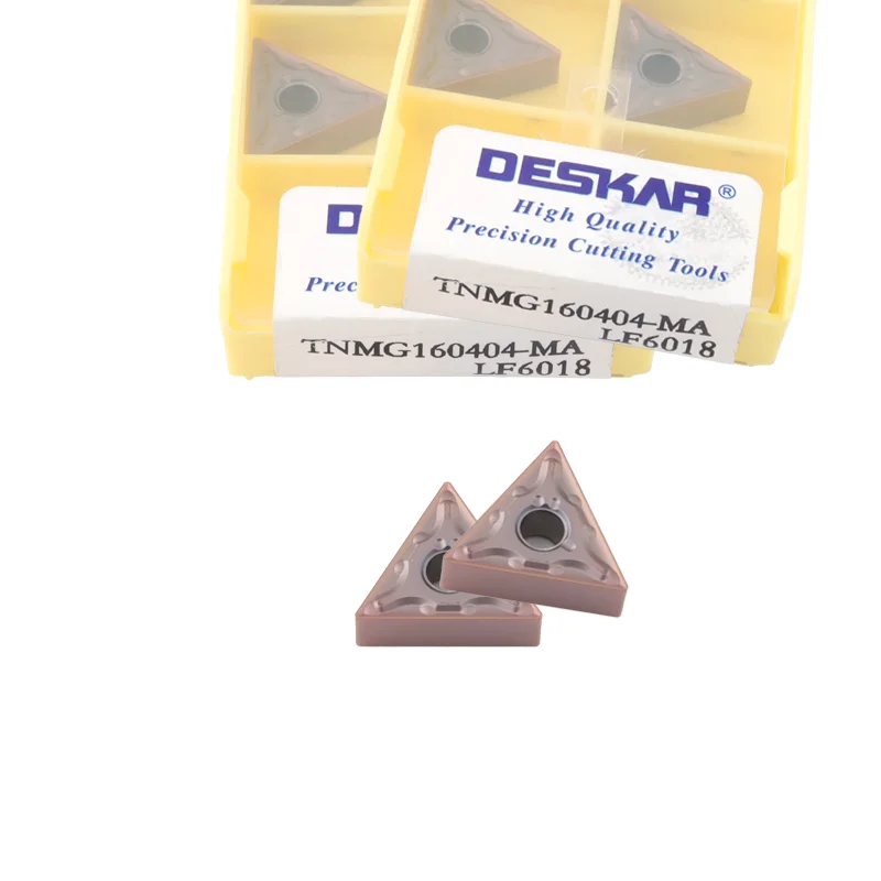DESKAR Original carbide insert TNMG160404-MA TNMG160408-MA LF6018 LF6118 CNC turning tool for processing stainless steel
DESKAR Original carbide insert TNMG160404-MA TNMG160408-MA LF6018 LF6118 CNC turning tool for processing stainless steel