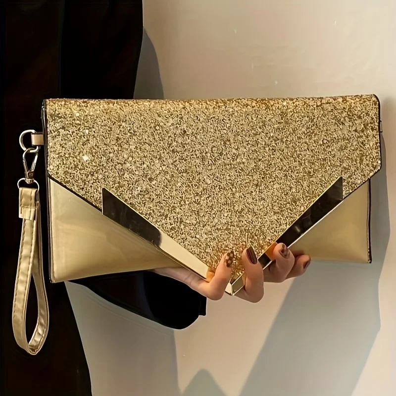 Flap Square Bag Evening Bag, Sequin Decorative Dinner Banquet Bag, Women's Clutch Purse & Shoulder Bag for Carnaval Music Festiv
Flap Square Bag Evening Bag, Sequin Decorative Dinner Banquet Bag, Women's Clutch Purse & Shoulder Bag for Carnaval Music Festiv