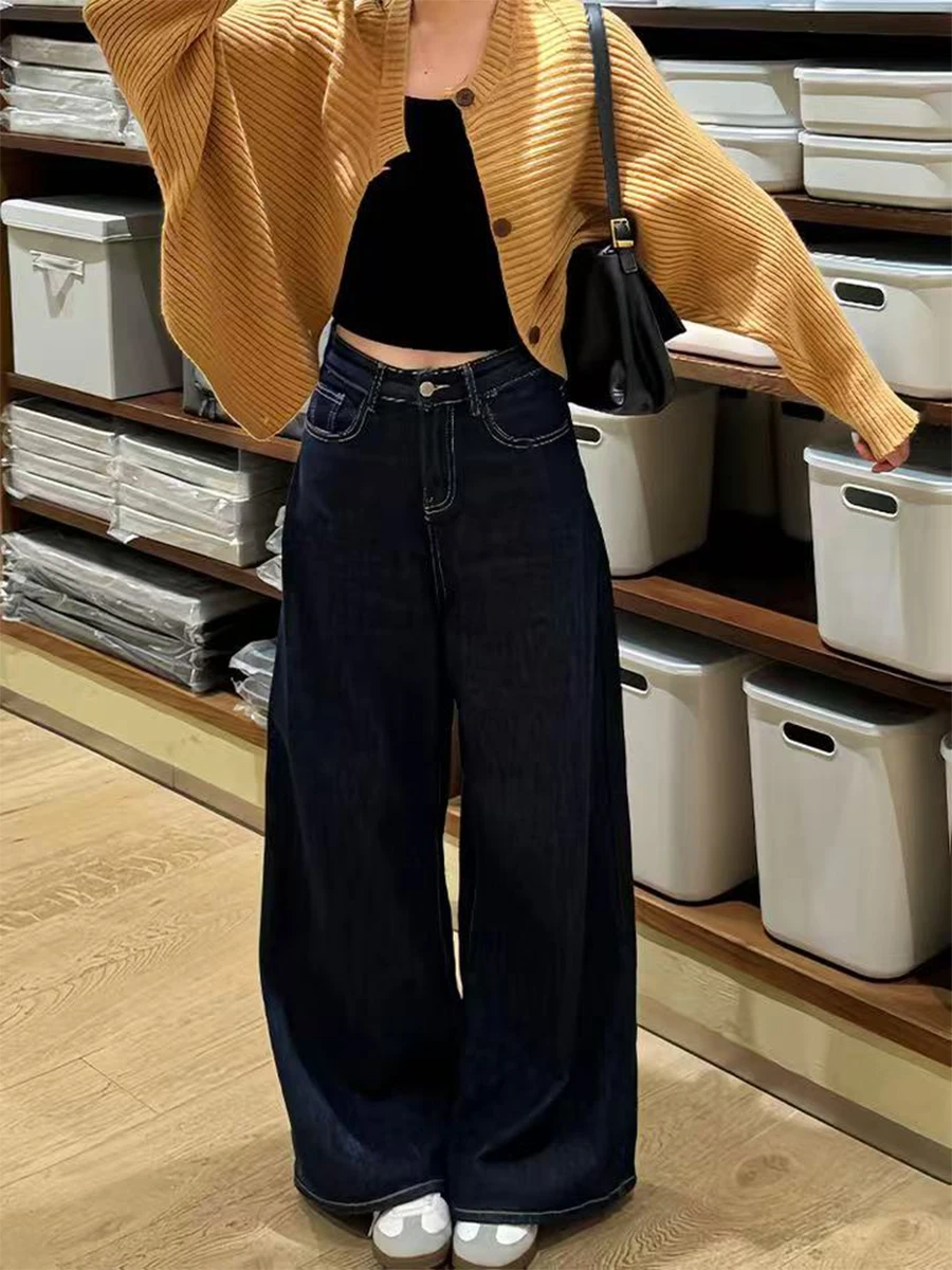 Большие размеры, свободный крой с высокой талией, прямые джинсы в американском стиле для женщин, повседневные широкие брюки с завышенной талией, весна-осень
Большие размеры, свободный крой с высокой талией, прямые джинсы в американском стиле для женщин, повседневные широкие брюки с завышенной талией, весна-осень