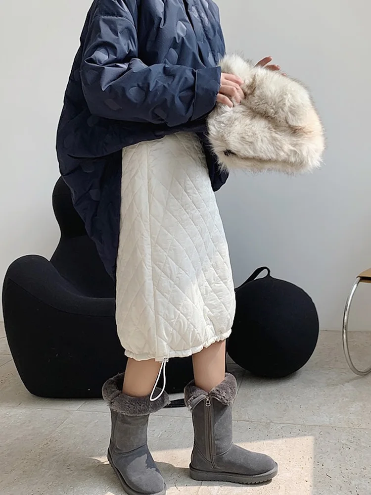 ENjoyce Winter Women Korean Fashion Lightweight Warm Cotton Skirt Ladies Street Wear Elastic Waist A-line Midi Skirts
ENjoyce Winter Women Korean Fashion Lightweight Warm Cotton Skirt Ladies Street Wear Elastic Waist A-line Midi Skirts
