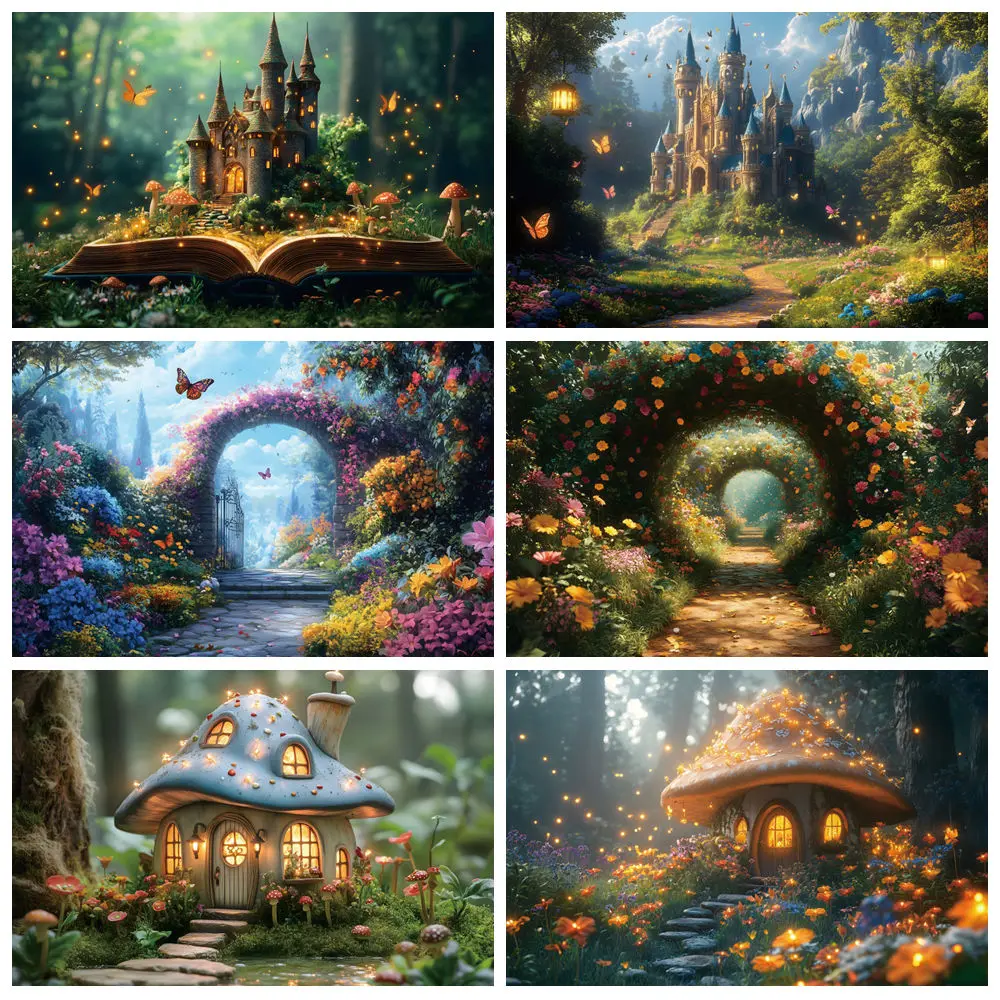 Enchanted Forest Mushroom Backdrop Fairy Tale Magic Flower Jungle Wonderland Background Baby Shower Kids Birthday Decoration
Enchanted Forest Mushroom Backdrop Fairy Tale Magic Flower Jungle Wonderland Background Baby Shower Kids Birthday Decoration