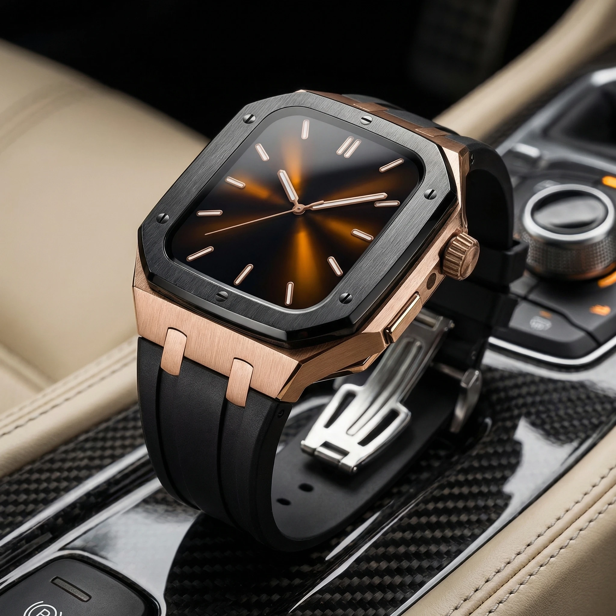 Luxury Modification Mod Kit Steel Case for Apple Watch 11 10 46mm Fluoro Rubber/Steel Band for iwatch 9 8 7 6 5 4 SE 44/45mm
Luxury Modification Mod Kit Steel Case for Apple Watch 11 10 46mm Fluoro Rubber/Steel Band for iwatch 9 8 7 6 5 4 SE 44/45mm
