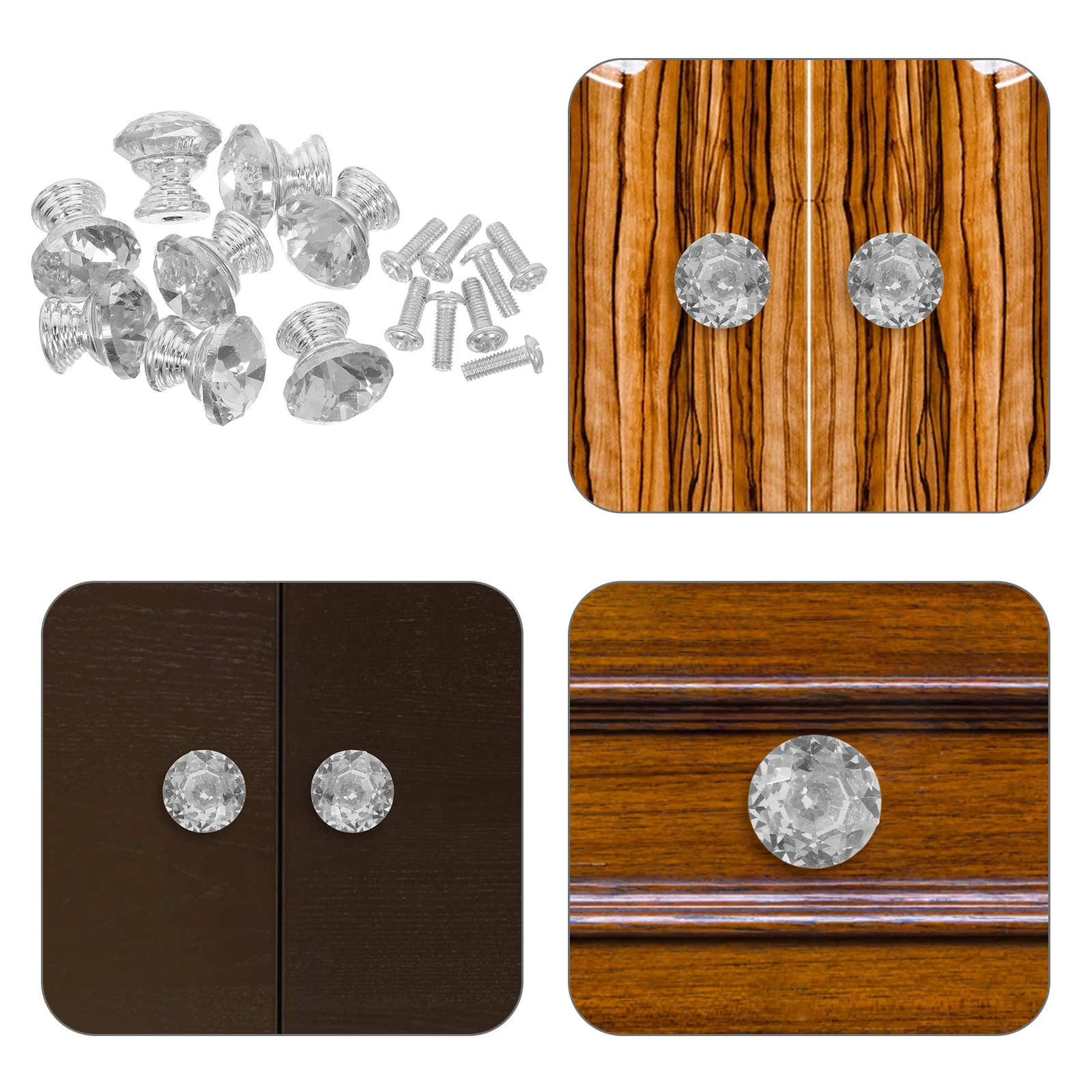 8Pcs Diamond Cabinet Handles Single Hole Decorative Knobs for Drawers Dressers Wardrobes Bathroom Clear Plastic Pulls Mini
8Pcs Diamond Cabinet Handles Single Hole Decorative Knobs for Drawers Dressers Wardrobes Bathroom Clear Plastic Pulls Mini