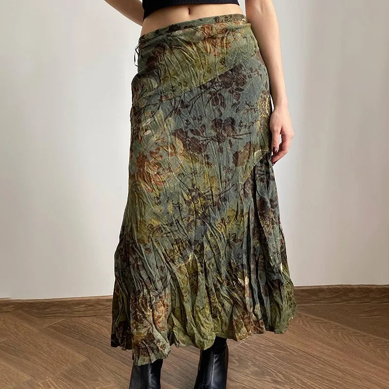 French rural rural vintage print pleated skirt women's new low-rise mori loose A-line skirt
French rural rural vintage print pleated skirt women's new low-rise mori loose A-line skirt