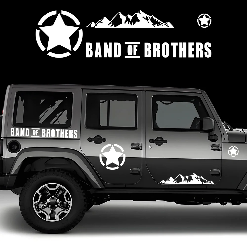 Car Sticker Mountain Graphics Army Star Pattern Auto Body Door Side Vinyl Decal For Jeep Wrangler JK Pickup Car Decoration Decal
Car Sticker Mountain Graphics Army Star Pattern Auto Body Door Side Vinyl Decal For Jeep Wrangler JK Pickup Car Decoration Decal