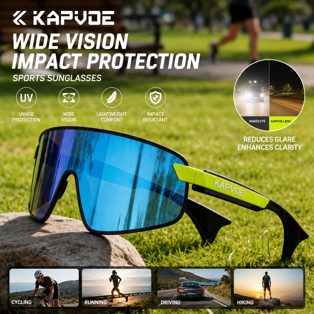 Kapvoe Cycling Glasses Men Hiking Eyewear Fashion Sunglasses UV400 Cycling Bike MTB Sports Goggles Bicycle Glasses Sunglasses
Kapvoe Cycling Glasses Men Hiking Eyewear Fashion Sunglasses UV400 Cycling Bike MTB Sports Goggles Bicycle Glasses Sunglasses