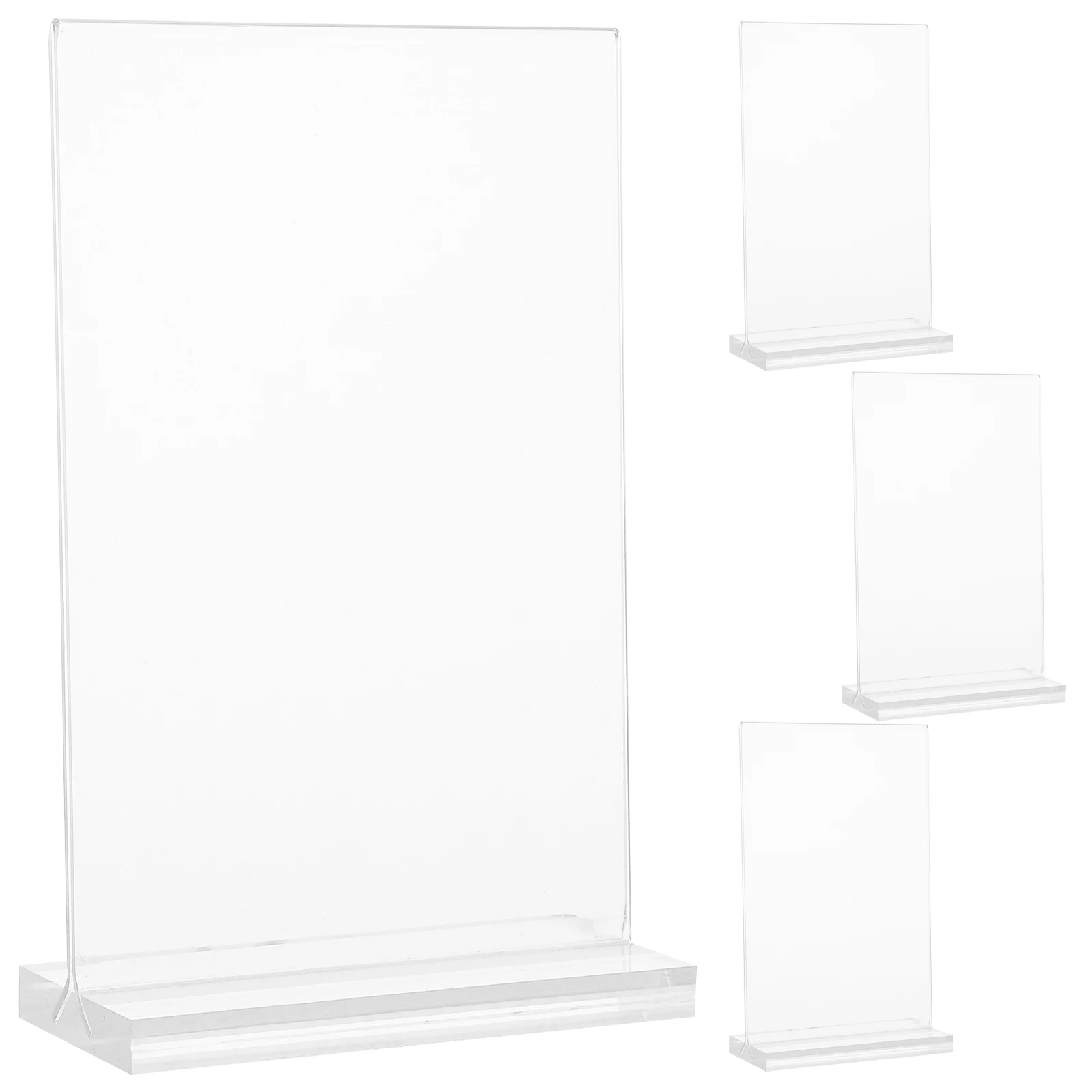 4pcs Transparent Acrylic Poster Board 15x10cm Display Stand for Tabletop Menu Signs Brochure Holder Show Advertising
4pcs Transparent Acrylic Poster Board 15x10cm Display Stand for Tabletop Menu Signs Brochure Holder Show Advertising