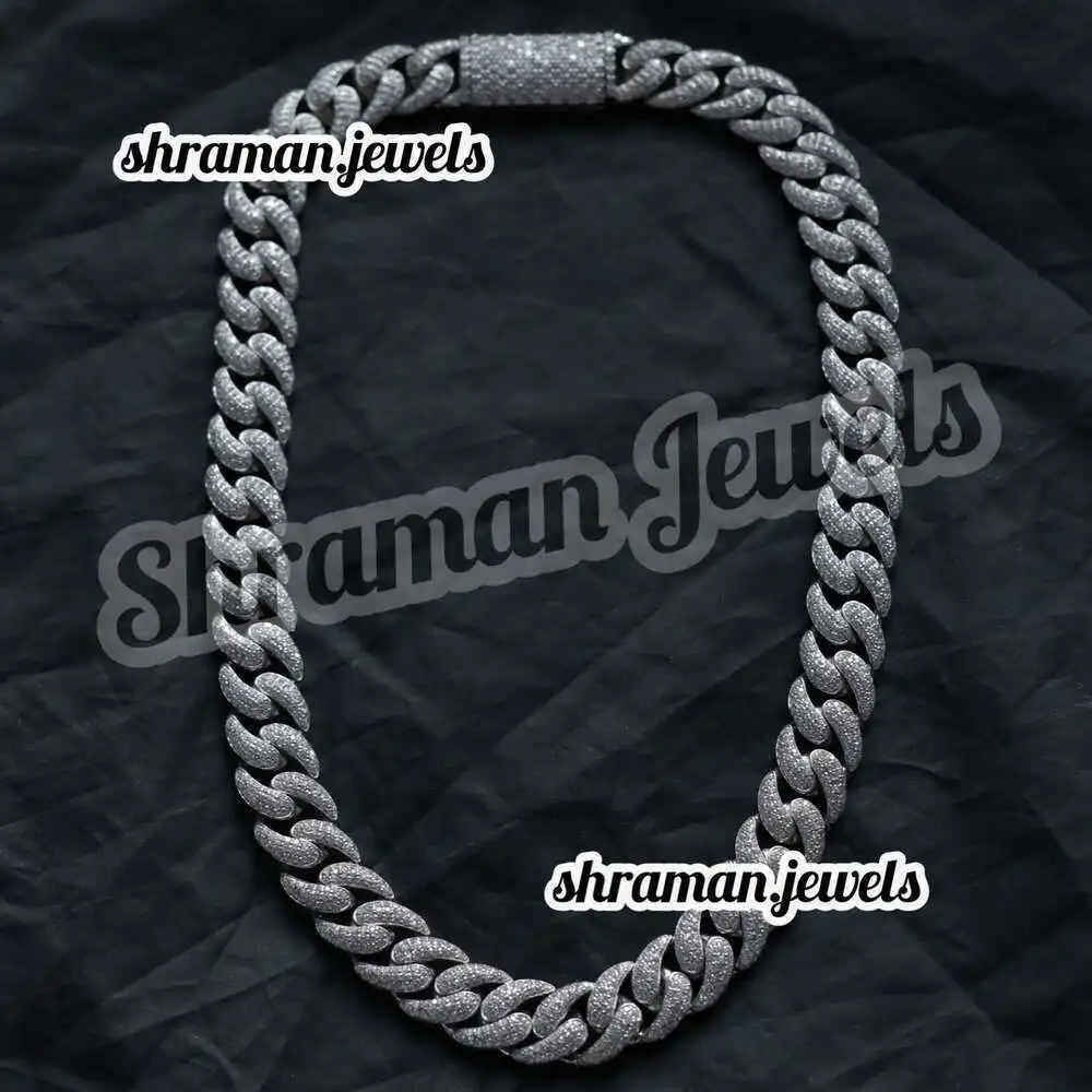 Fully Iced Out Round Vvs Moissanite Diamond 15mm Cuban Link Hip Hop Chain 18 Inch Women Custom Necklace
Fully Iced Out Round Vvs Moissanite Diamond 15mm Cuban Link Hip Hop Chain 18 Inch Women Custom Necklace