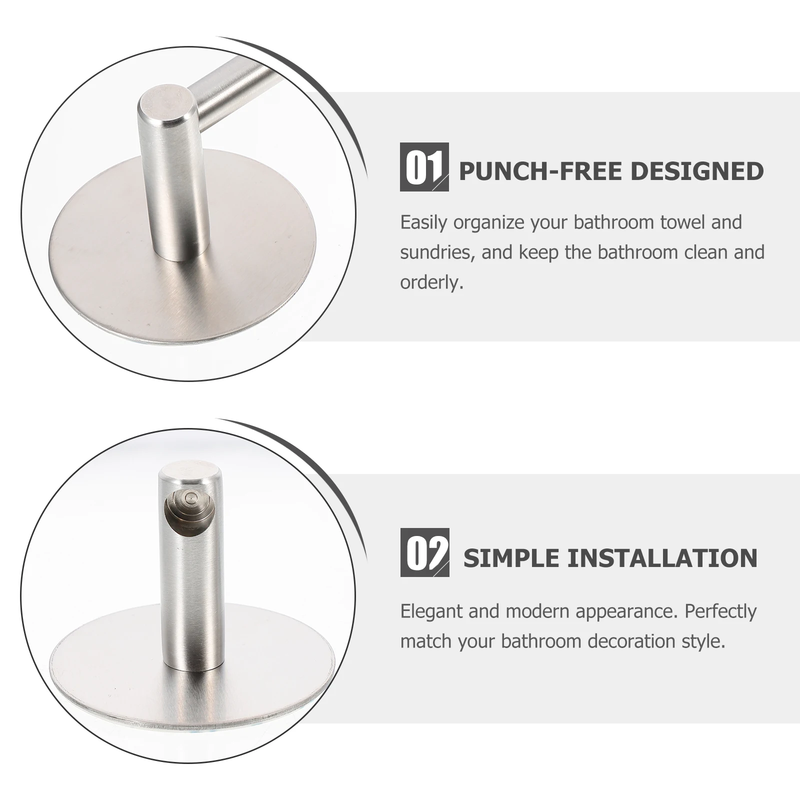 1pc Stainless Steel Towel Rack Punch-Free Rustproof Corrosion Resistant Easy Install Modern Bath Towel Bar Organizer For
1pc Stainless Steel Towel Rack Punch-Free Rustproof Corrosion Resistant Easy Install Modern Bath Towel Bar Organizer For