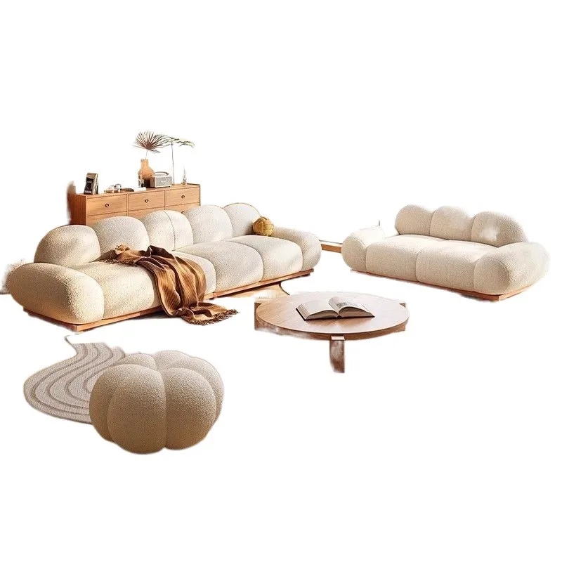 Furniture Log Straight Cloud Sofa Three-person Cherry Lamb Fleece Living Room
Furniture Log Straight Cloud Sofa Three-person Cherry Lamb Fleece Living Room
