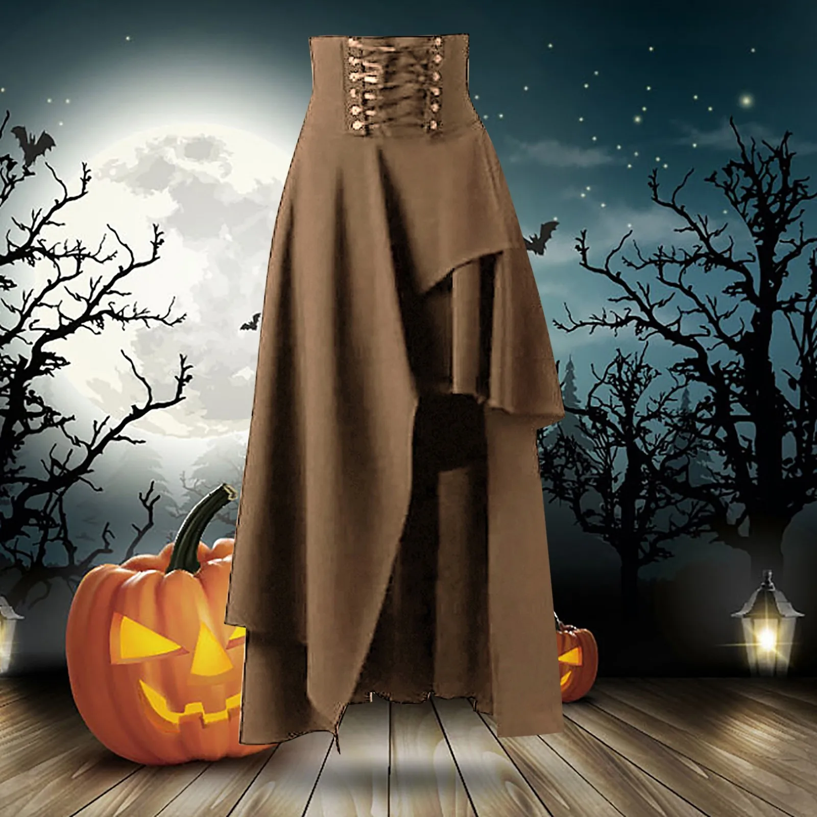 Steampunk Vintage Bandage Skirts Women Gothic Solid Color Lace Up High Waist Irregular Hem Maxi Skirt Fashion Casual Skirt
Steampunk Vintage Bandage Skirts Women Gothic Solid Color Lace Up High Waist Irregular Hem Maxi Skirt Fashion Casual Skirt