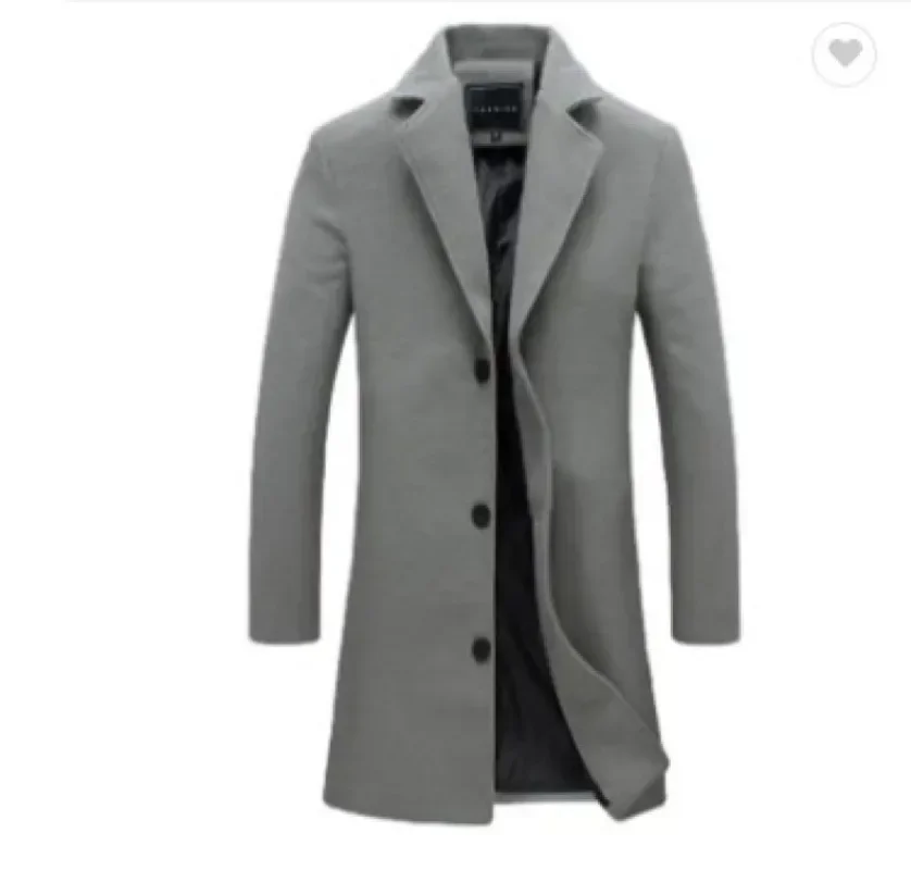 2023 Spring and Autumn Leisure Men's Long Woolen Windbreaker Loose Size Fashion Personality Simple Solid Color Large Woolen Coat
2023 Spring and Autumn Leisure Men's Long Woolen Windbreaker Loose Size Fashion Personality Simple Solid Color Large Woolen Coat