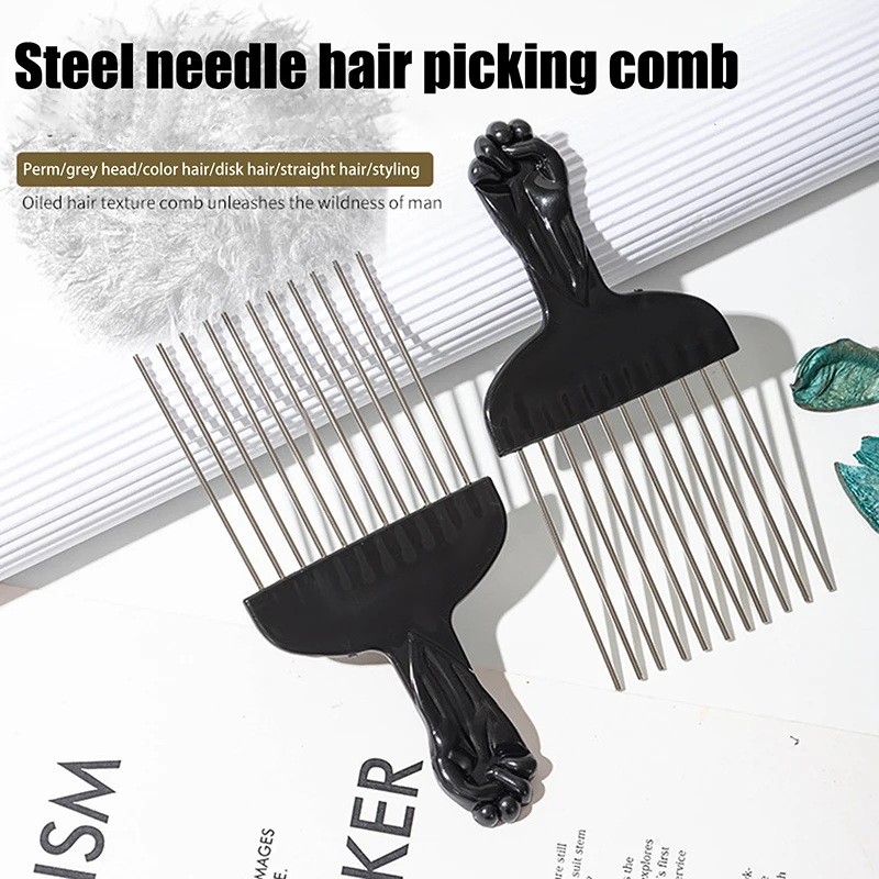 Black Metal African American Pick Comb Hair Combs Hair Comb For Hairdressing Styling Tool Salon Barber Shop Accessories
Black Metal African American Pick Comb Hair Combs Hair Comb For Hairdressing Styling Tool Salon Barber Shop Accessories