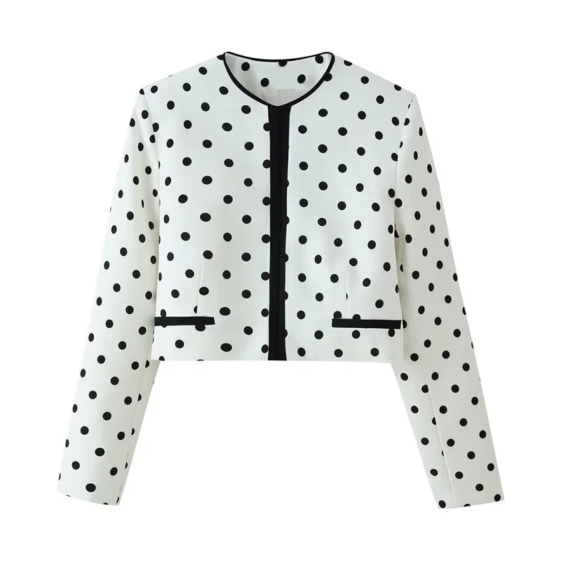 Dave&Di New European And American Style Women's Fashionable Casual Loose Polka Dot Short Suit Jacket
Dave&Di New European And American Style Women's Fashionable Casual Loose Polka Dot Short Suit Jacket