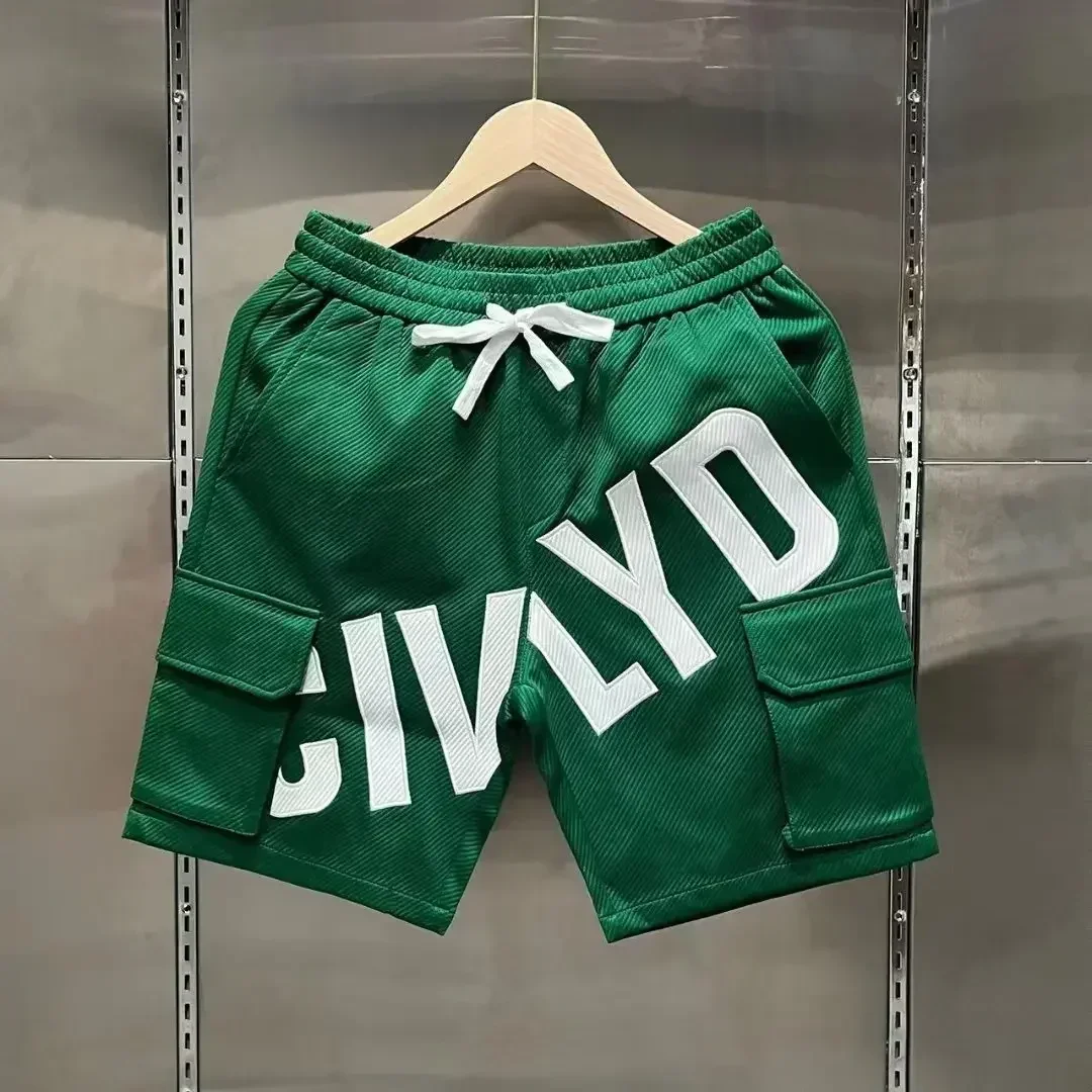 Summer Men's Casual Shorts Korean High-quality Green Twill Shorts Letter Embroidered Sports Pants Fashion Men's Clothing 2024
Summer Men's Casual Shorts Korean High-quality Green Twill Shorts Letter Embroidered Sports Pants Fashion Men's Clothing 2024