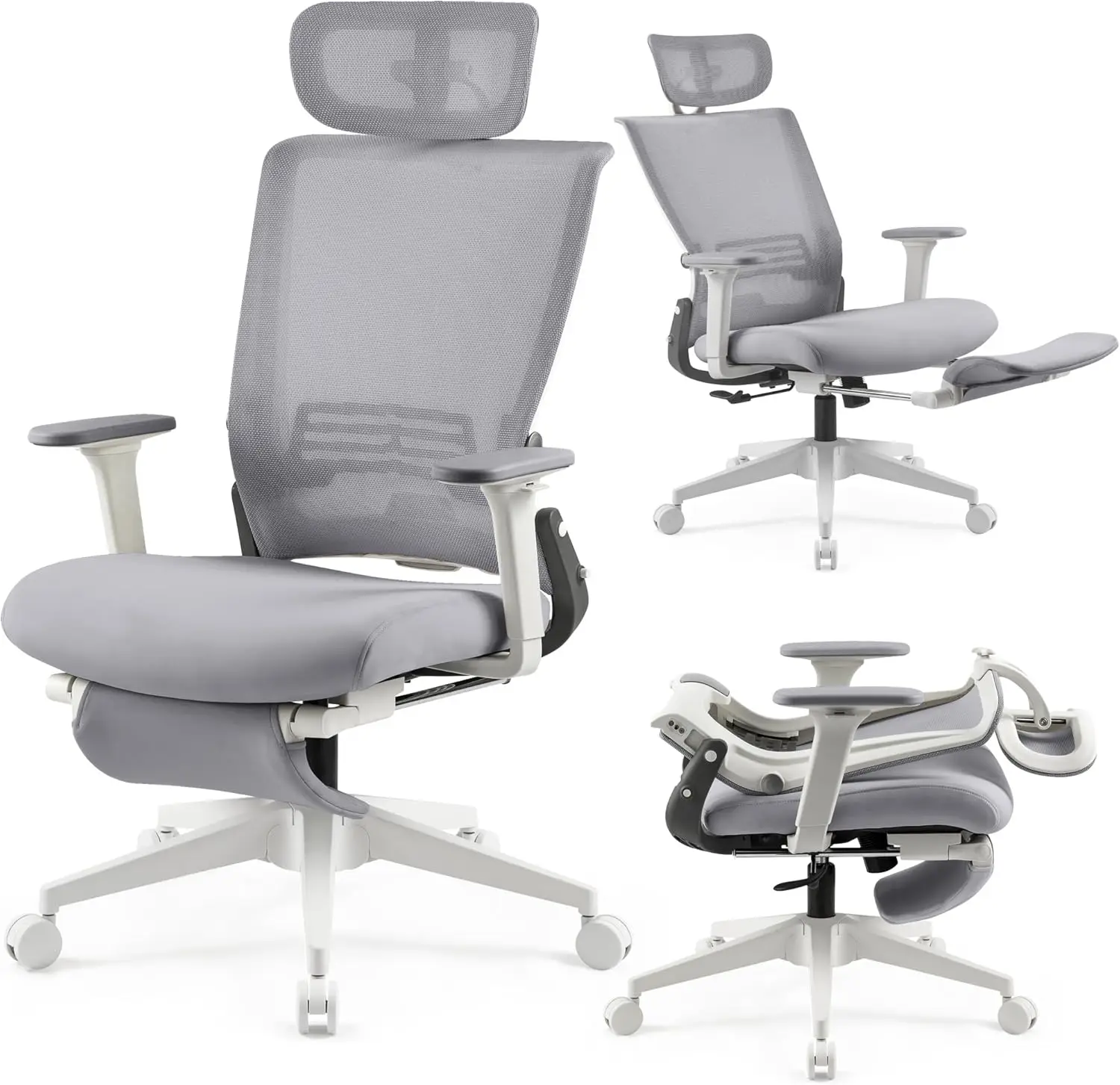 Foldable Office Chair With Foot Rest, Ergonomic Office Chair With Adjustable Lumbar Support, Headrest, Armrest, Home Office
Foldable Office Chair With Foot Rest, Ergonomic Office Chair With Adjustable Lumbar Support, Headrest, Armrest, Home Office
