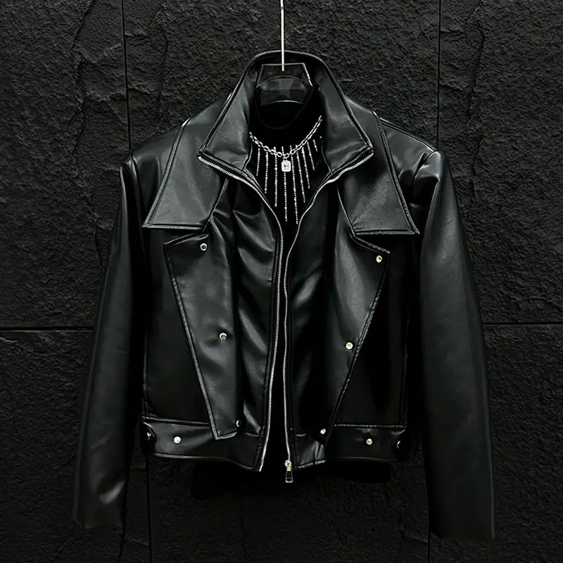Niche Designer Autumn High-Grade Motorcycle Clothing Fake Two-Piece PU Leather Jacket Men's Handsome Short Fashionable
Niche Designer Autumn High-Grade Motorcycle Clothing Fake Two-Piece PU Leather Jacket Men's Handsome Short Fashionable