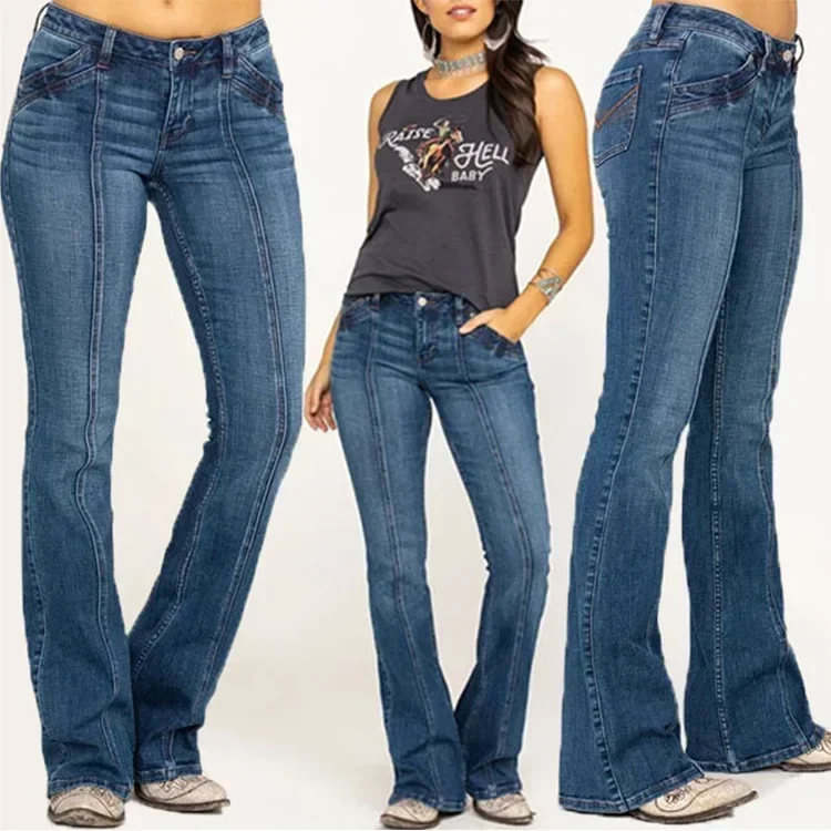 2024 Women's Jeans Slim Fit Slimming Bleached Bell-Bottom Pants Women Flare Pants Trousers Autumn Winter
2024 Women's Jeans Slim Fit Slimming Bleached Bell-Bottom Pants Women Flare Pants Trousers Autumn Winter