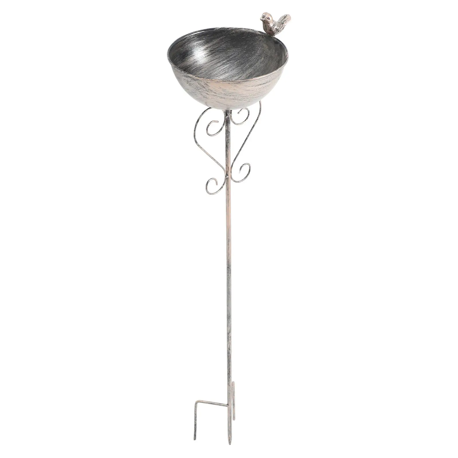 Freestanding Iron Birdbath with Sturdy Ground Stake for Outdoor Garden Decor Vintage Bird Feeding Station Water Bowl for Small
Freestanding Iron Birdbath with Sturdy Ground Stake for Outdoor Garden Decor Vintage Bird Feeding Station Water Bowl for Small