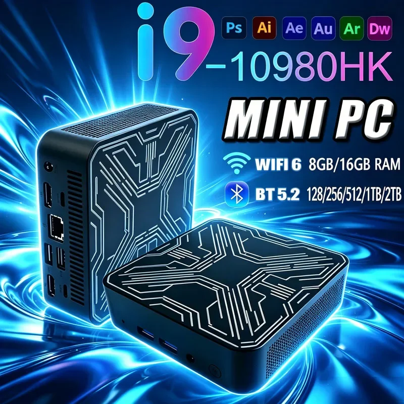 2026 Windows I9 Mini PC Intel Core I9 10980HK Mini PC Computer SSD M.2 1TB 2TB RAM 16GB Wifi 6 BT5.2 Mini Desktop
2026 Windows I9 Mini PC Intel Core I9 10980HK Mini PC Computer SSD M.2 1TB 2TB RAM 16GB Wifi 6 BT5.2 Mini Desktop