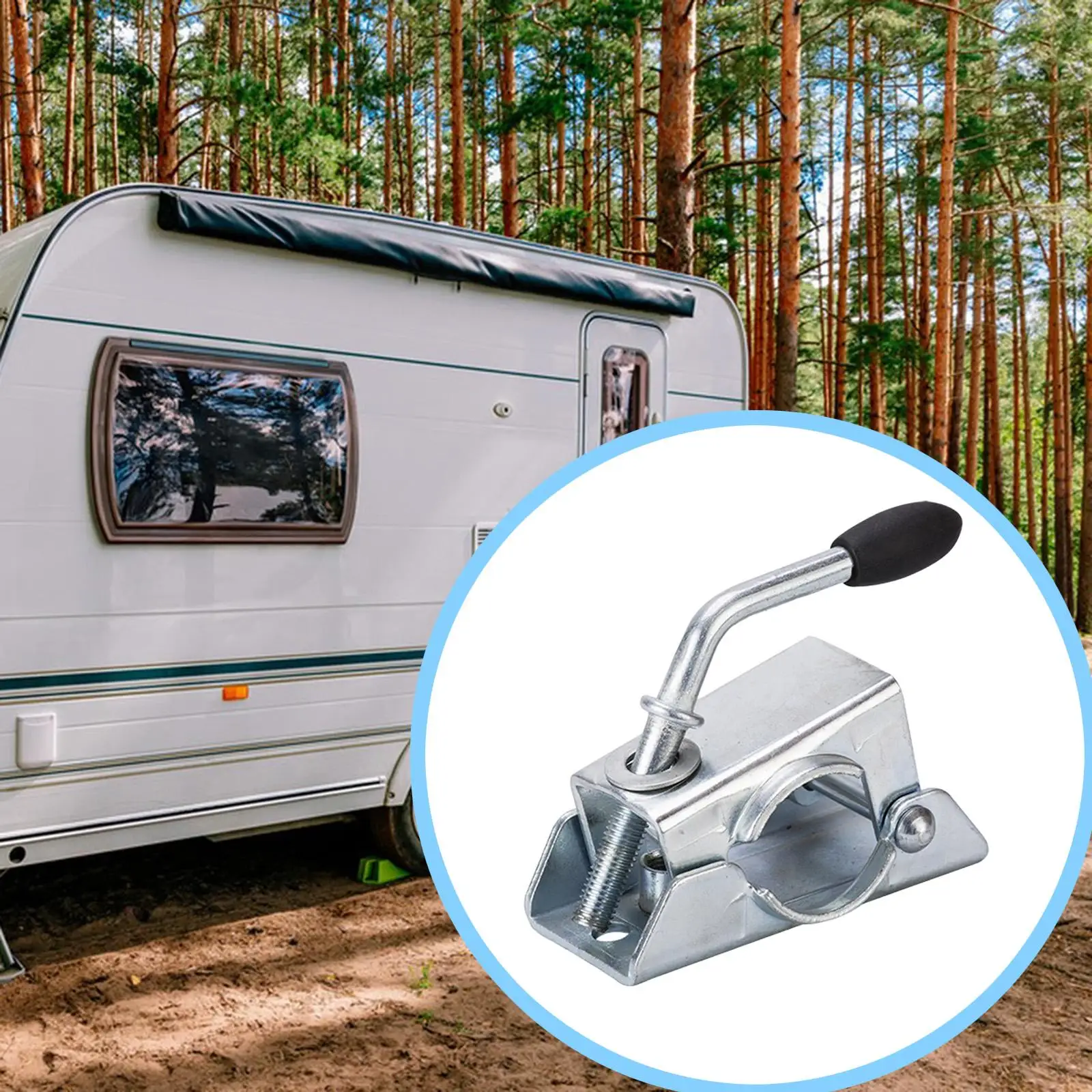 Разделенный зажим для колеса прицепа Держатель колеса с нескользящей ручкой Аксессуары Разъемный крепежный кронштейн с опорным креплением зажима 
Разделенный зажим для колеса прицепа Держатель колеса с нескользящей ручкой Аксессуары Разъемный крепежный кронштейн с опорным креплением зажима