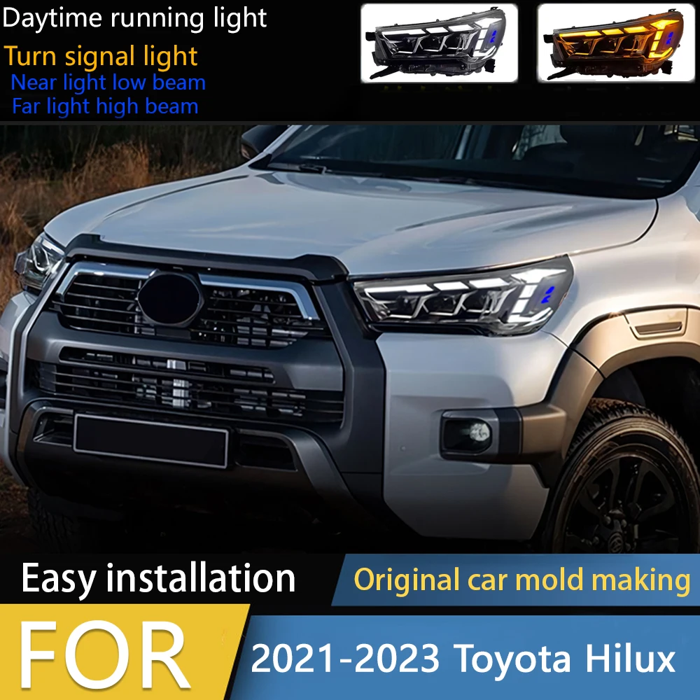 Car Styling for Toyota Hilux Headlights 2021-2023 New Revo LED Headlight DRL Hid Head Lamp Angel Eye Bi Xenon Accessories
Car Styling for Toyota Hilux Headlights 2021-2023 New Revo LED Headlight DRL Hid Head Lamp Angel Eye Bi Xenon Accessories