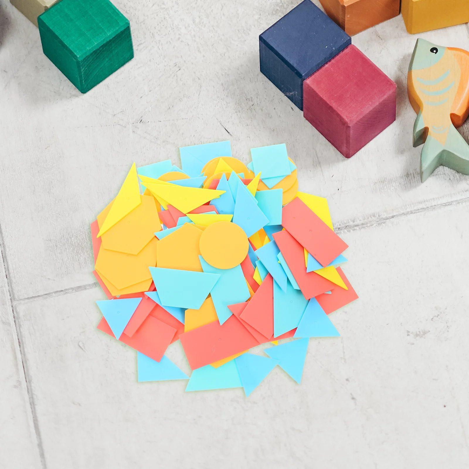 100pcs Learning Pieces Kids Recognition Puzzle Building Blocks Educational Set Plastic Geometric Shape Pieces For Learning
100pcs Learning Pieces Kids Recognition Puzzle Building Blocks Educational Set Plastic Geometric Shape Pieces For Learning